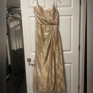 Size 12,18,20 Hayley Paige gold aline bridesmaids/prom/evening gowns